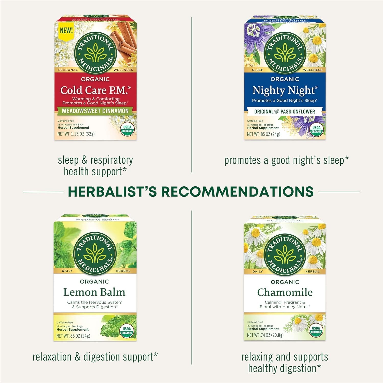 Relaxing Herbal Tea Blend: Nighty Night Extra with Valerian Root – 16 Count