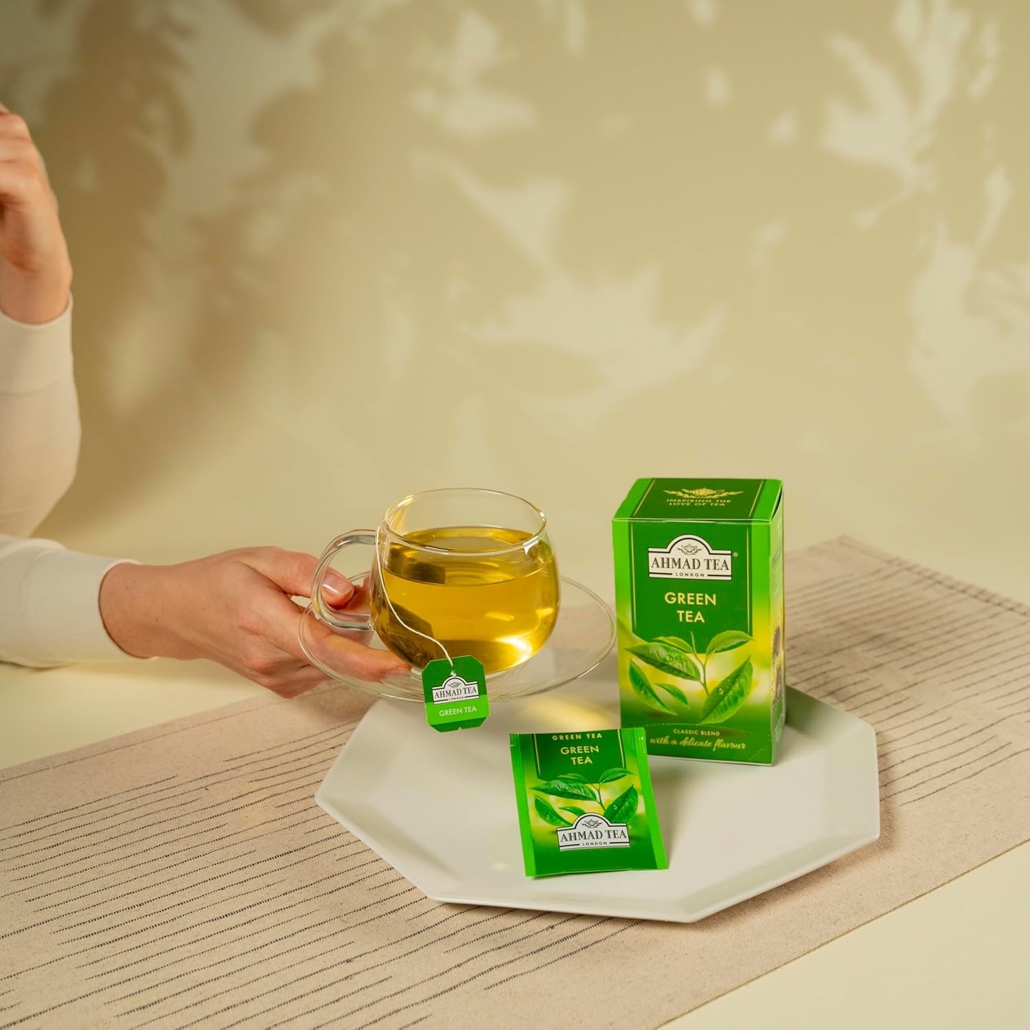 Delicious Green Tea Pure, 20 Count Tea Bags – Low Caffeine & Sugar-Free
