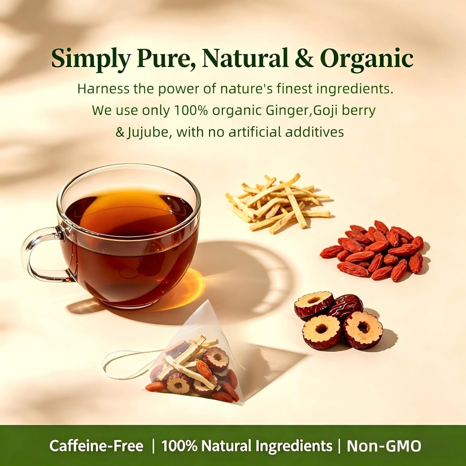 Eastrue Ginger & Goji Tea 6g x 40 Teabags Digestive Comfort & Pregnancy Wellness