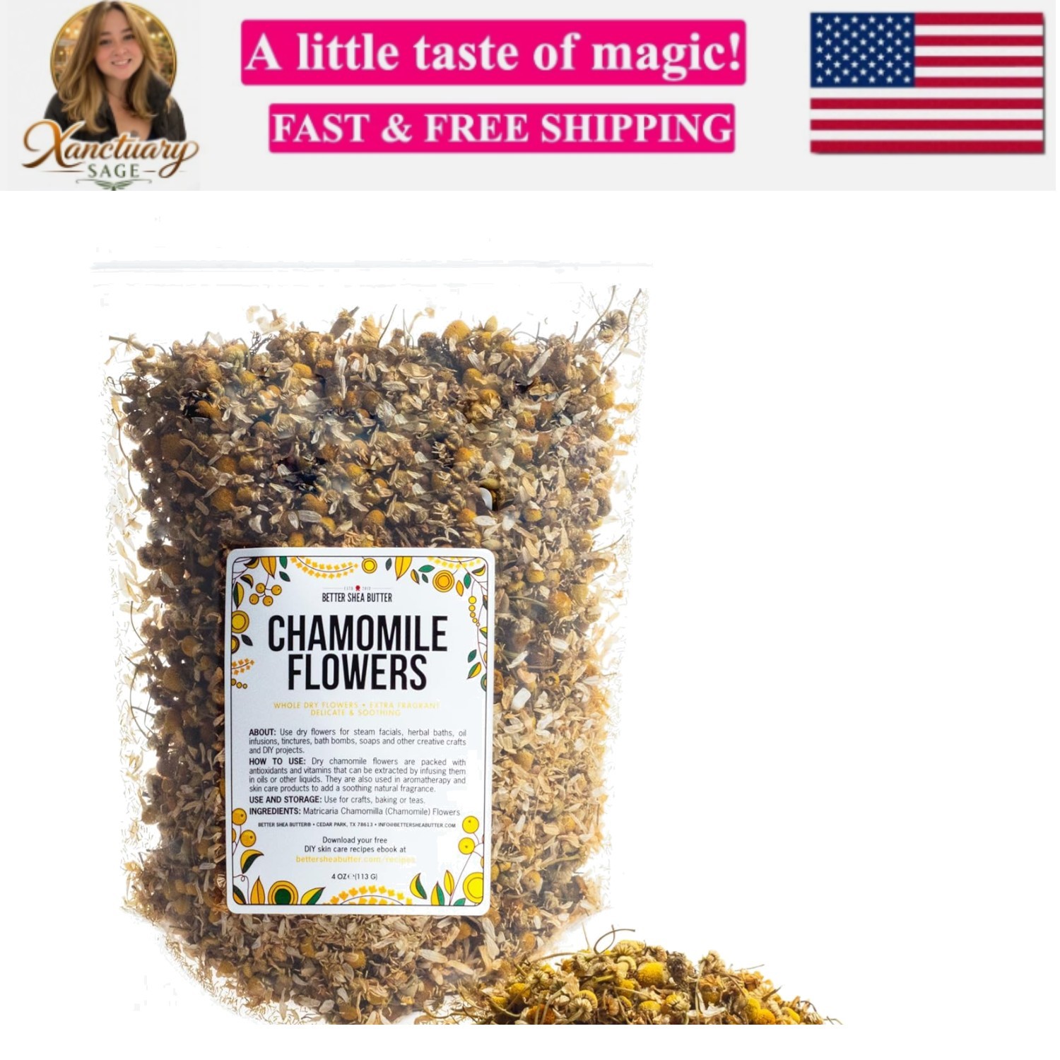 Dried Chamomile Flowers Bulk – Edible Dry Flowers for Relaxing Chamomile Tea …