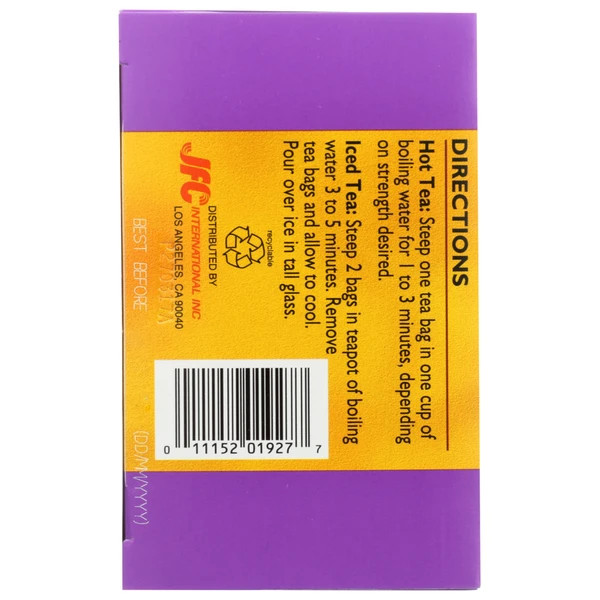 Dynasty 100% Natural Tea 16 Individual Tea Bags Per Pack (Jasmine, 3 Pack)