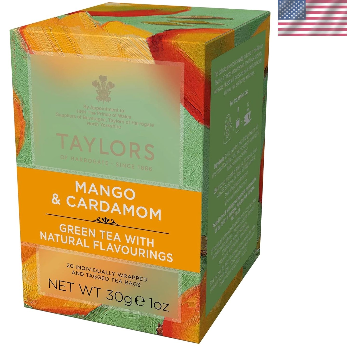 Rainforest Alliance Certified Mango & Cardamom Green Tea – 120 Teabags Total