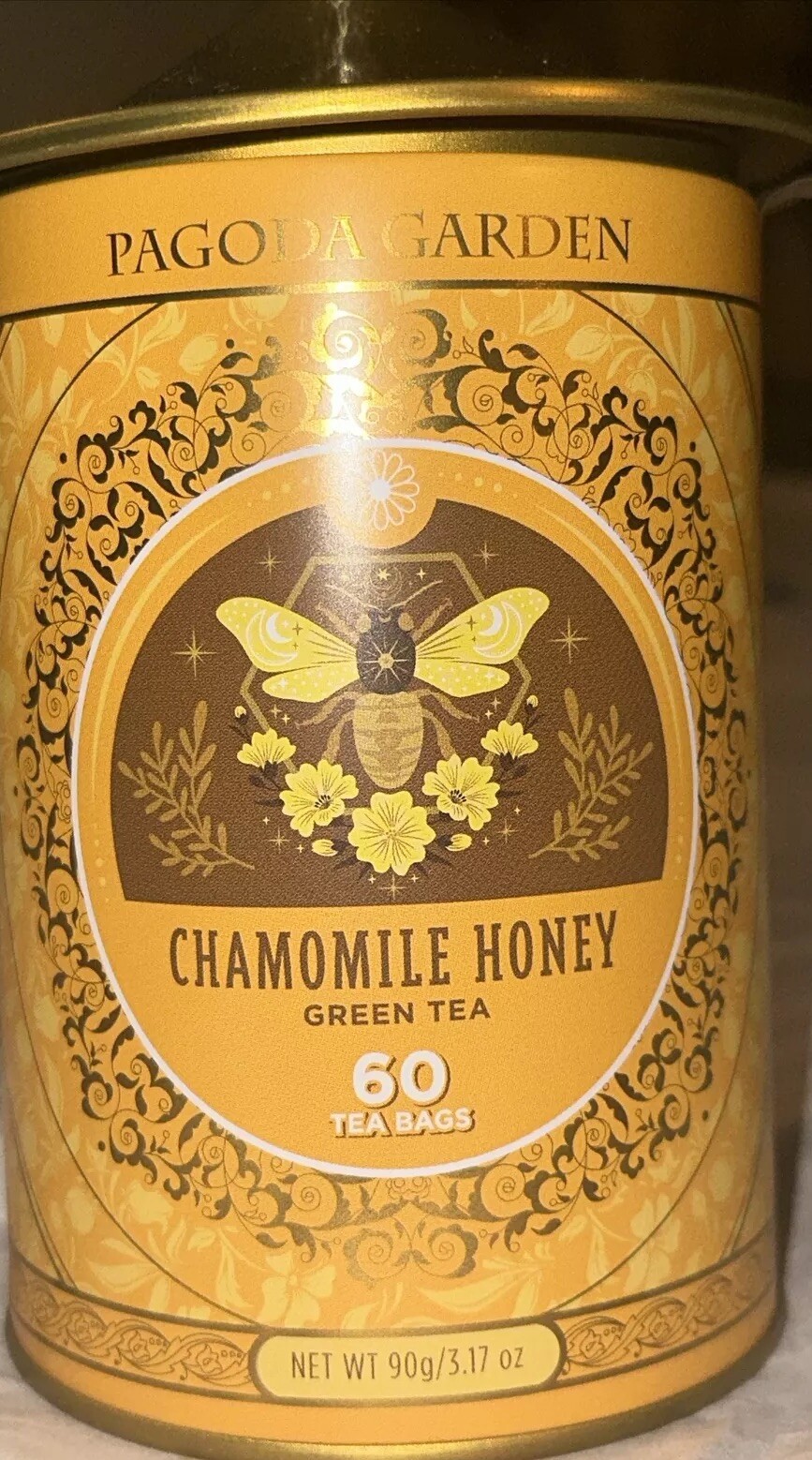 Pagoda Garden Caffeinated CHAMOMILE HONEY GREEN TEA 60 Bags BB 09/2026