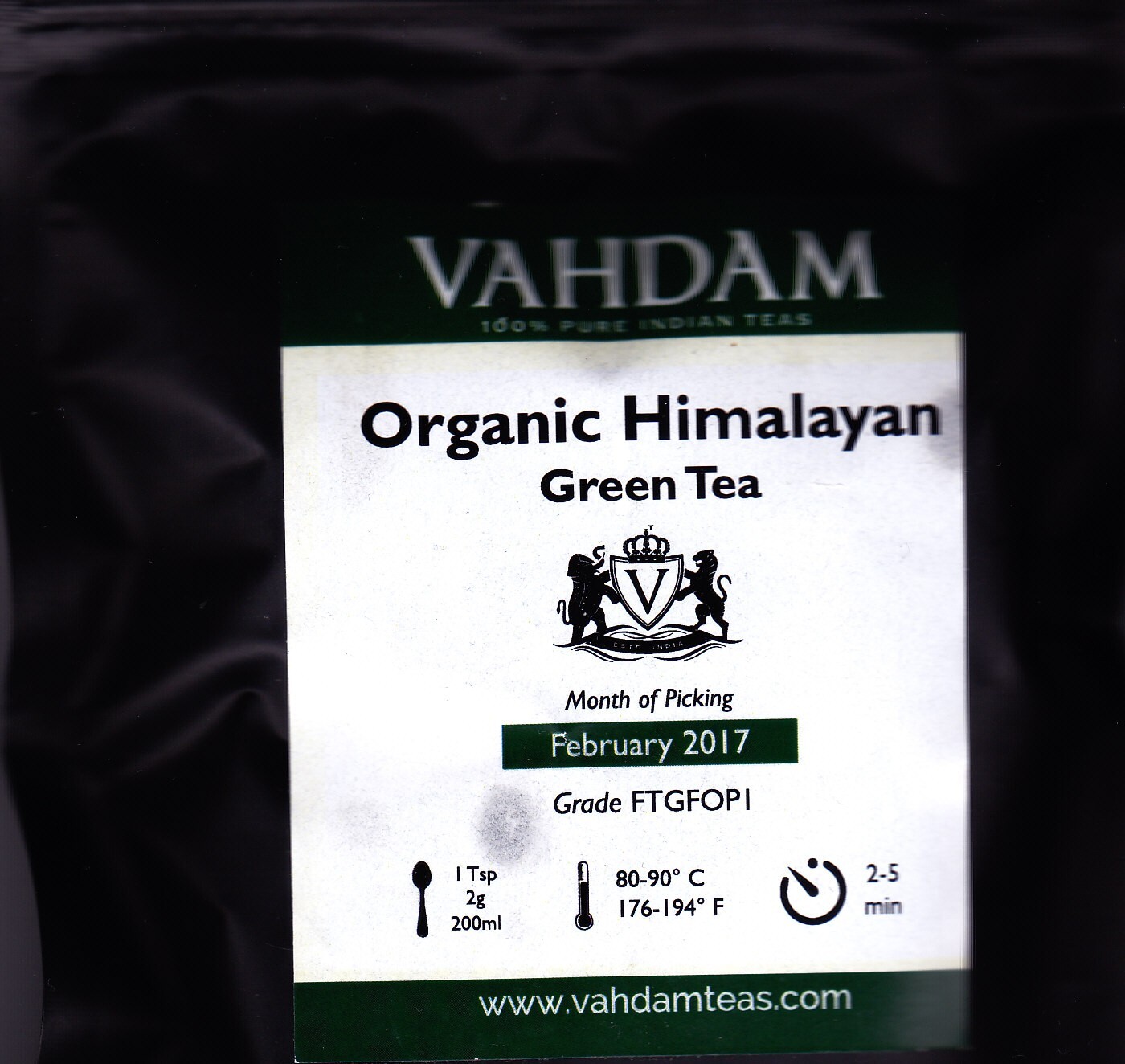 Vahdam Organic Himalayan Green Tea 2.5oz Pack, see description