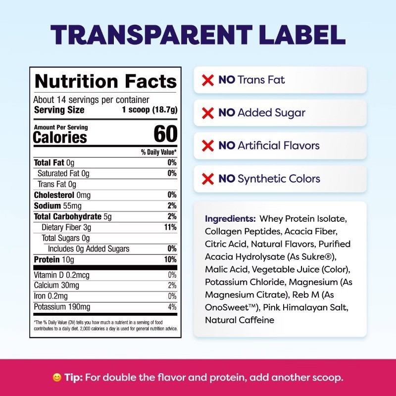 Strawberry Acai Clear Protein Refreshers – 9.2oz