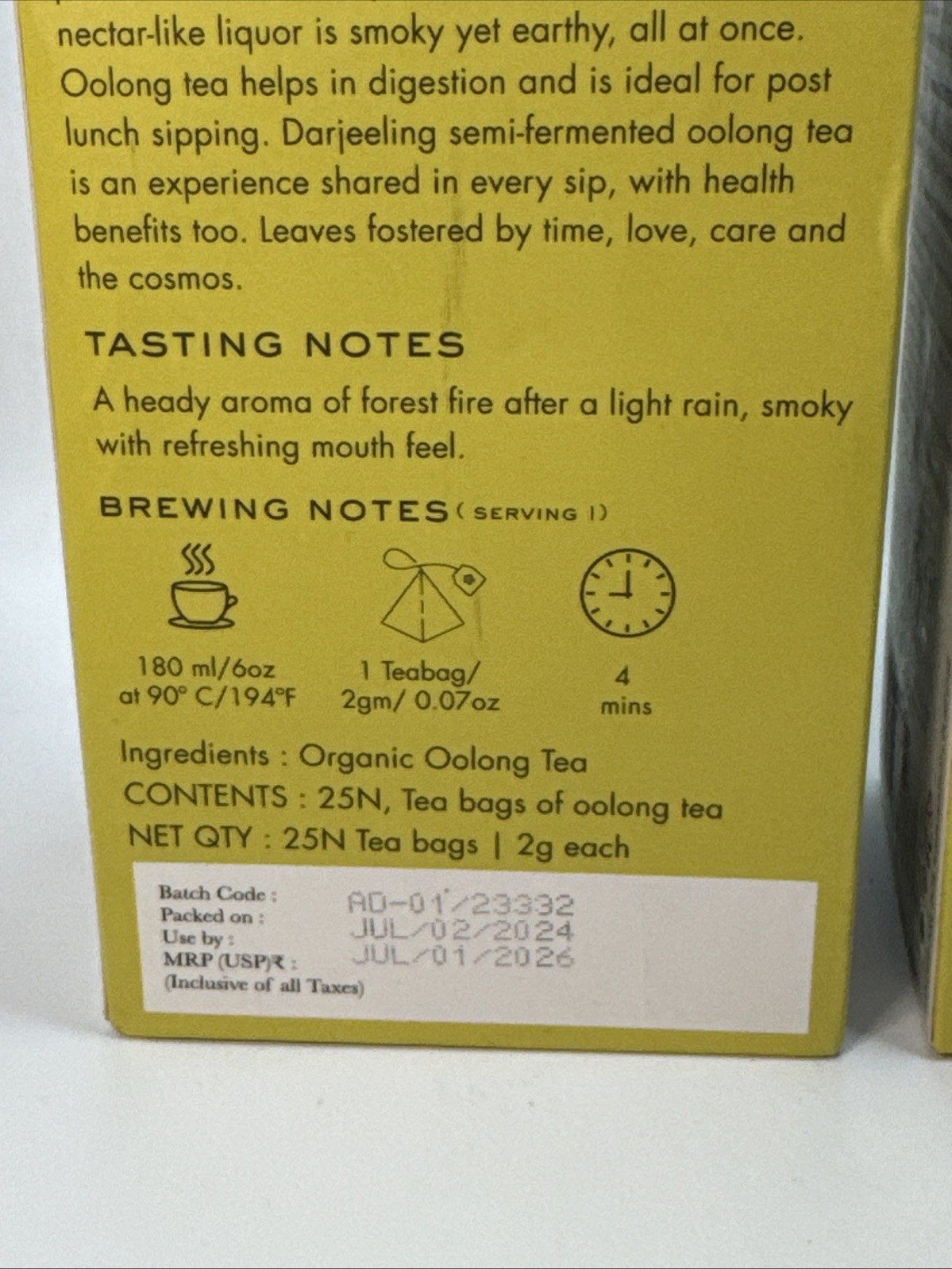 2x Makaibari Tea Treasures Darjoolong Tea USDA Certified 100 Grams Total 07/2026