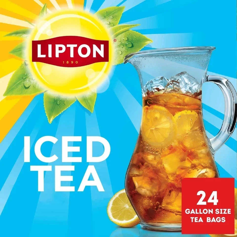 Lipton Iced Black Tea, Gallon Size Tea Bags, 24 Count
