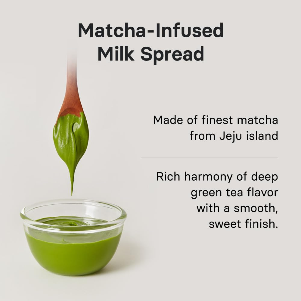 OSULLOC Green Tea Milk Spread (7.05 oz, 200g), Made of Finest Matcha from Jeju I