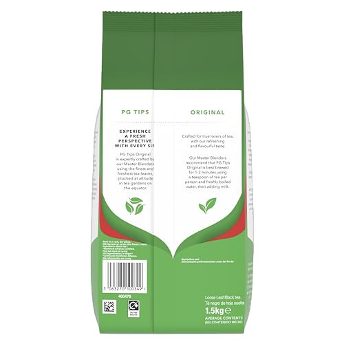 PG Tips Loose Black Tea 3.3 Pound Bag Imported from England Robust Flavor