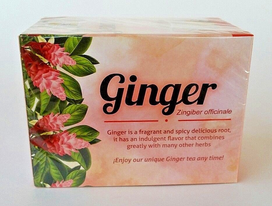 2 Packs TE de JENGIBRE / GINGER TEA BLEND 50 Bags Therbal Made in Mexico