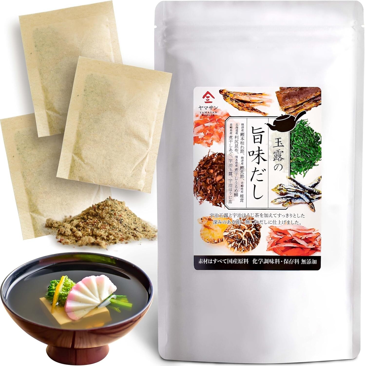 Yamasan Gyokuro Umami Dashi 8g x 30 Bags No Additives, No Artificial