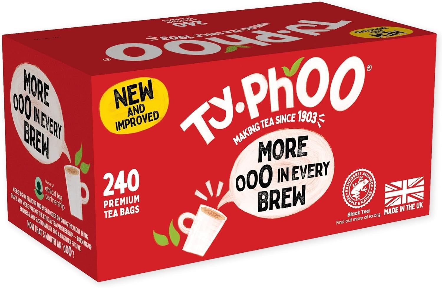 240 Premium Tea Bags for Rich Flavor and Freshness