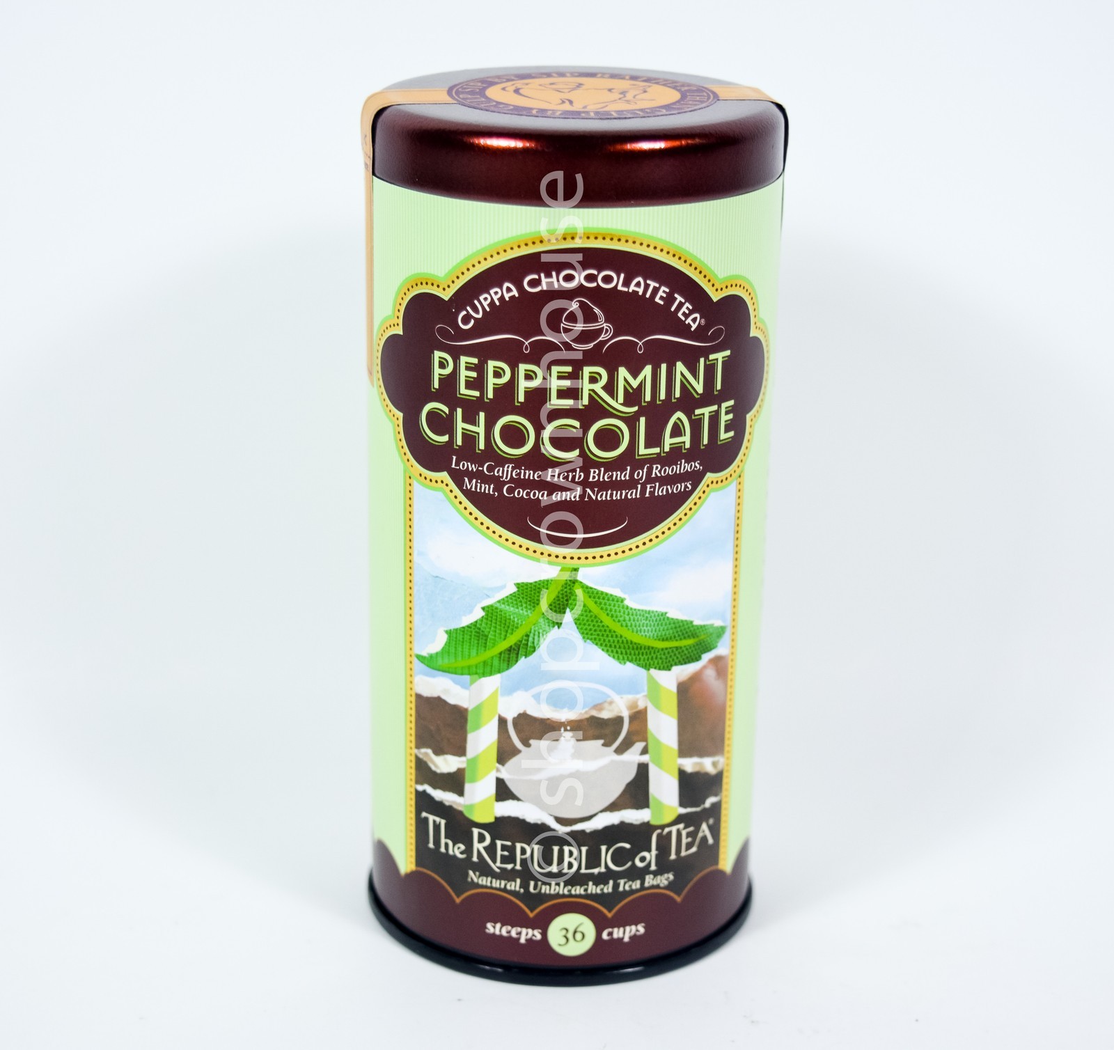 The Republic of Tea PEPPERMINT CHOCOLATE 36ct Tea canister 12/26/2026