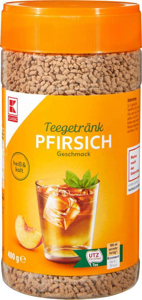 Kaufland PEACH Tea Instant Drink -Hot or Cold – 400g – FREE SHIPPING