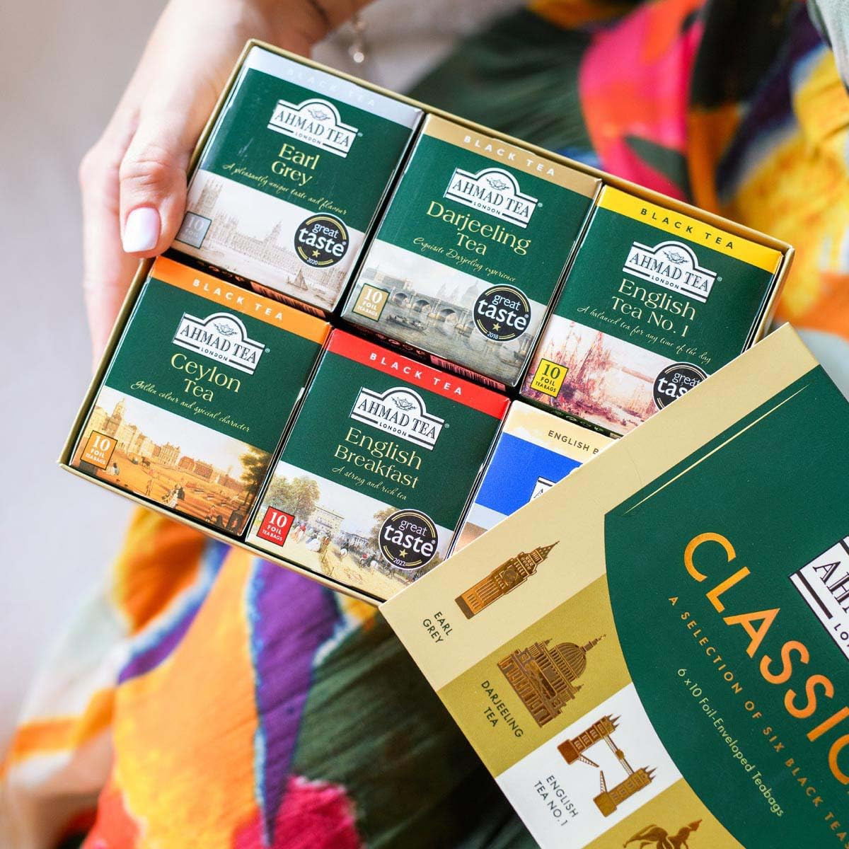 Black Tea, Classic Selection Pack Teabags, 60 Foil Teabags – Caffeinated, Decaff