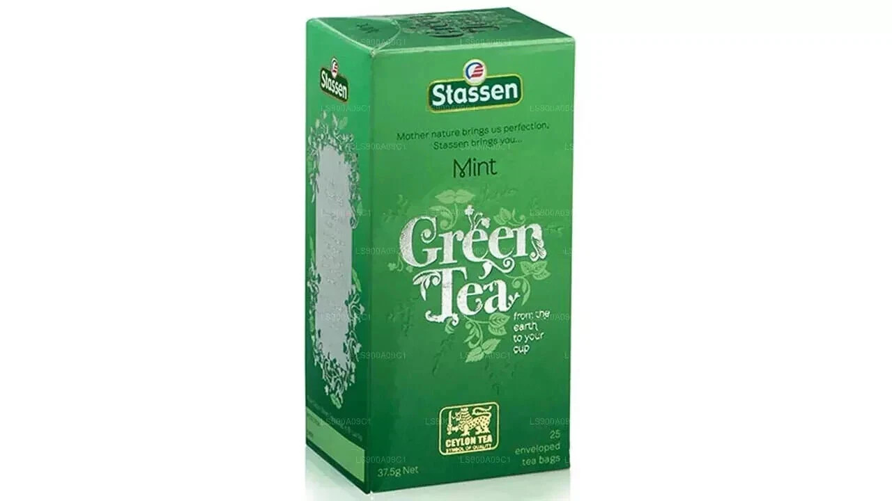 Stassen Mint Green Tea 25 Tea Bags Free Shipping World Wide