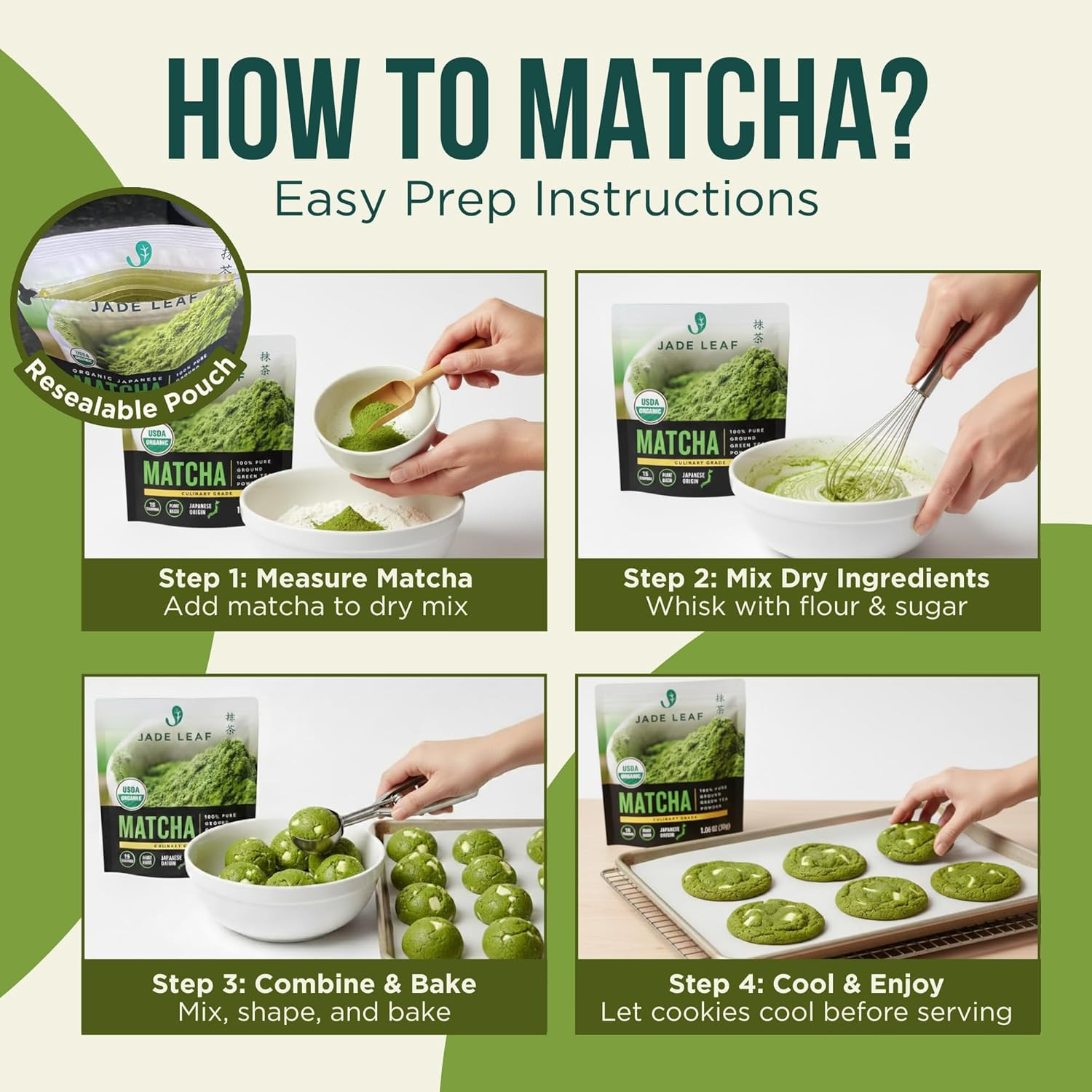 Jade Leaf Matcha Organic Culinary Grade Matcha Powder – Japanese Green Tea
