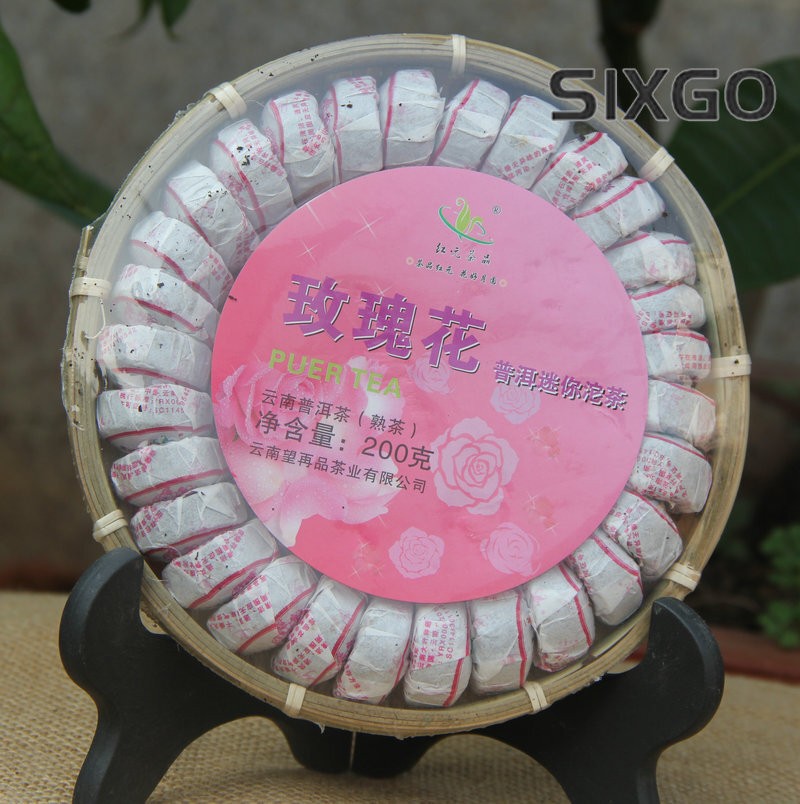 Hongyuan Tea Pu’er Tea Mini TuoCha [Rose Tuo] Cooked Tea 200g In Bamboo Packed
