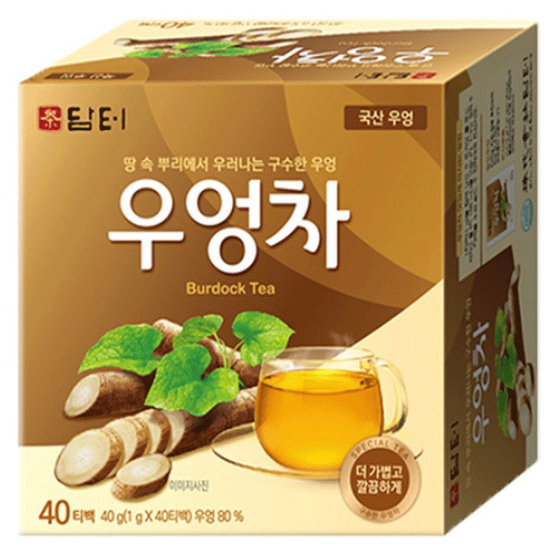 Korean Roasted Burdock Root Tea – Caffeine-Free Herbal Tea | 40 Tea Bags