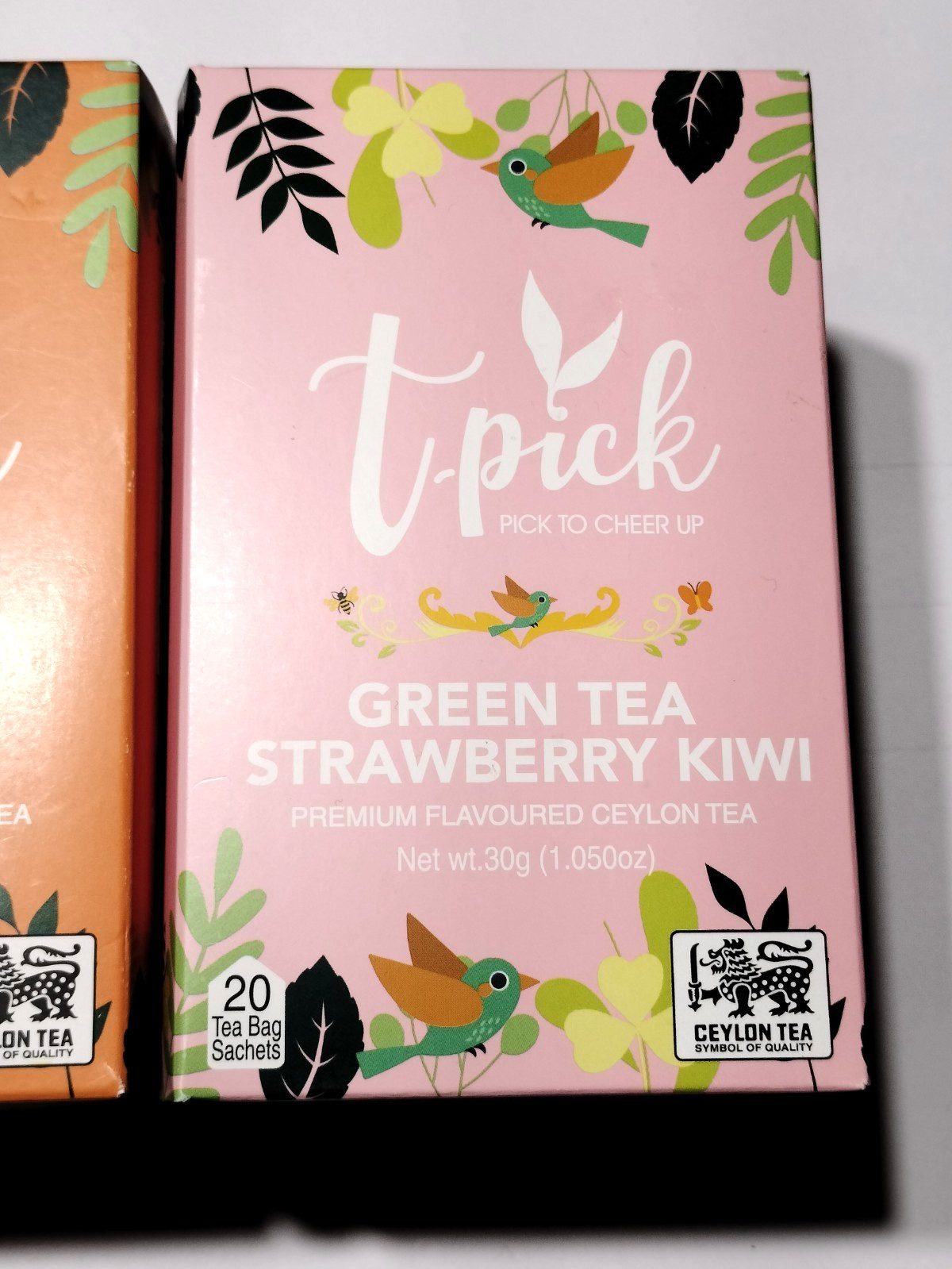 Lot of 3 Boxes T-PICK Green Ceylon Tea Strawberry Kiwi, Black Mango, Berry Boost