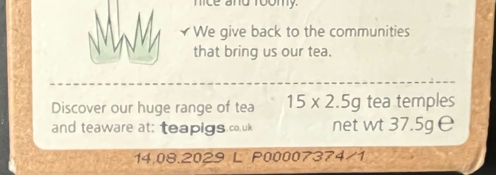 Teapigs Earl Grey Strong 15 Tea Temples 6 Pack Exp. 08/14/2029
