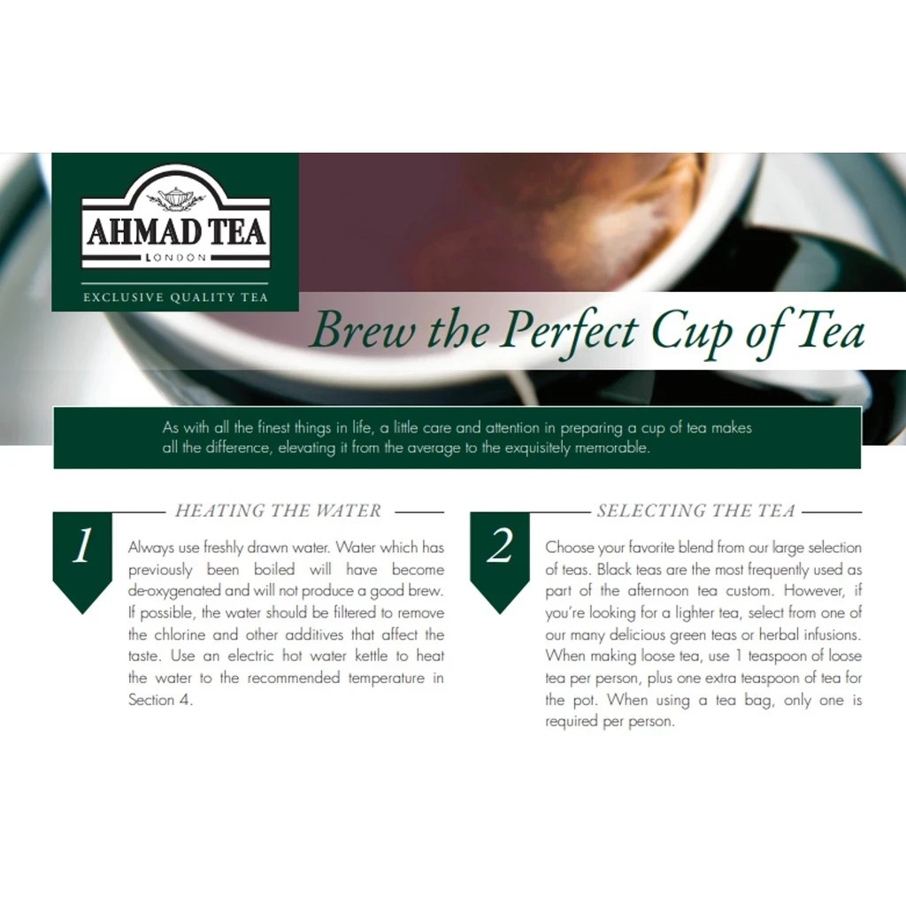 Green Tea Jasmine Ahmad Tea Bags (100 x 2 Teabags) Halal Certified