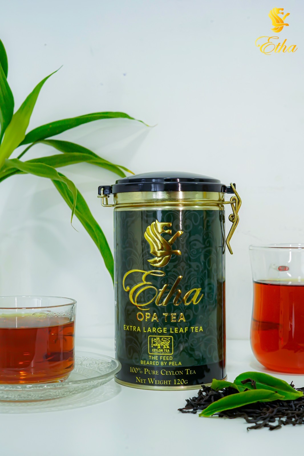 Etha Pure Ceylon Black Tea Tin 120g Premium Ceylon Golden Leaves | OPA Grade Tea
