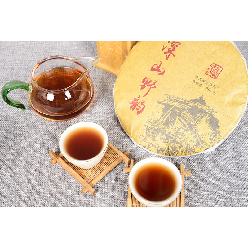 Pu’er Tea Ripe Yunnan Wild 357g Cake Natural Healthy Premium