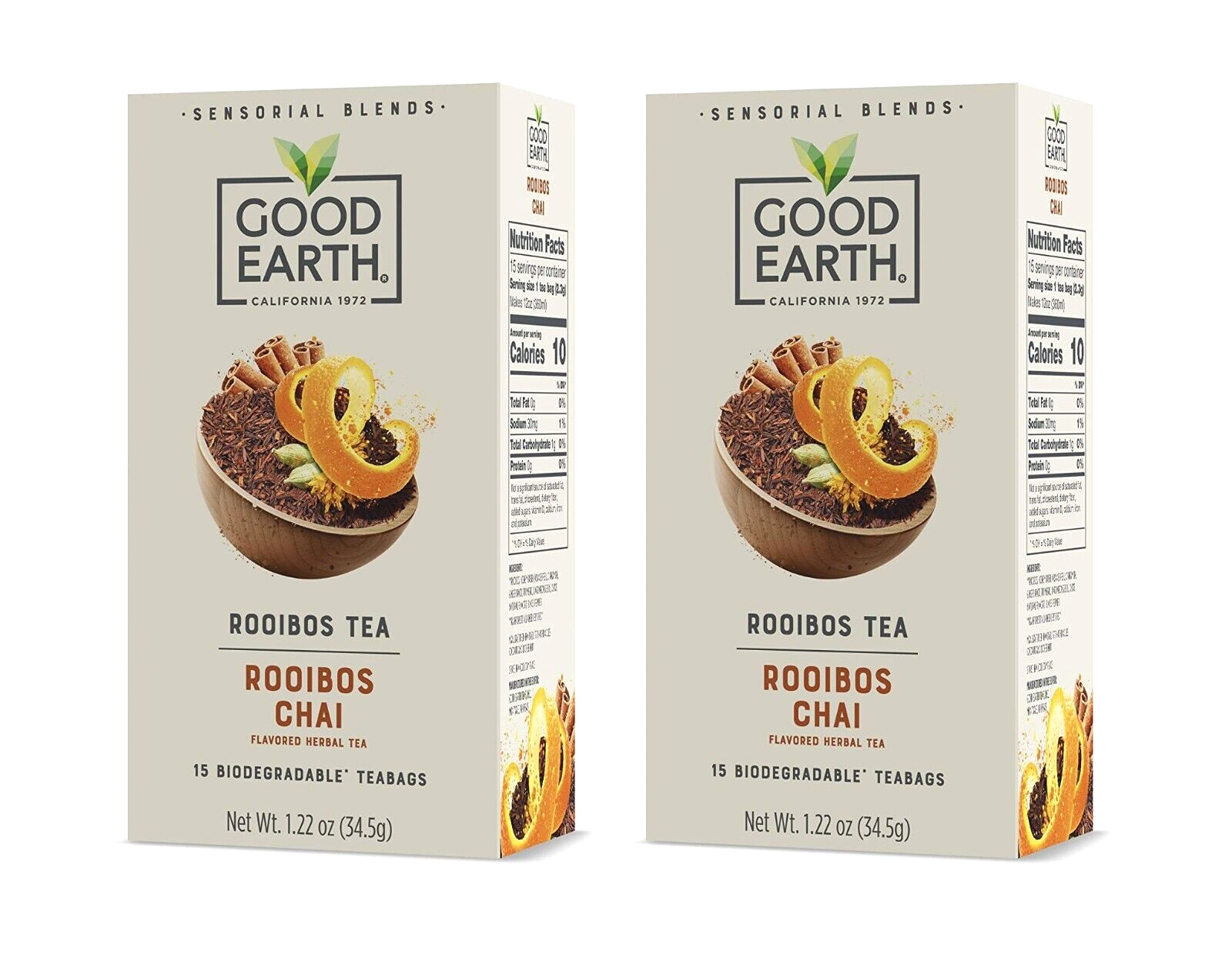 Lot 30 Bag Good Earth Rooibos Chai Warm Brew Tea Instant Father Gift FreeShip