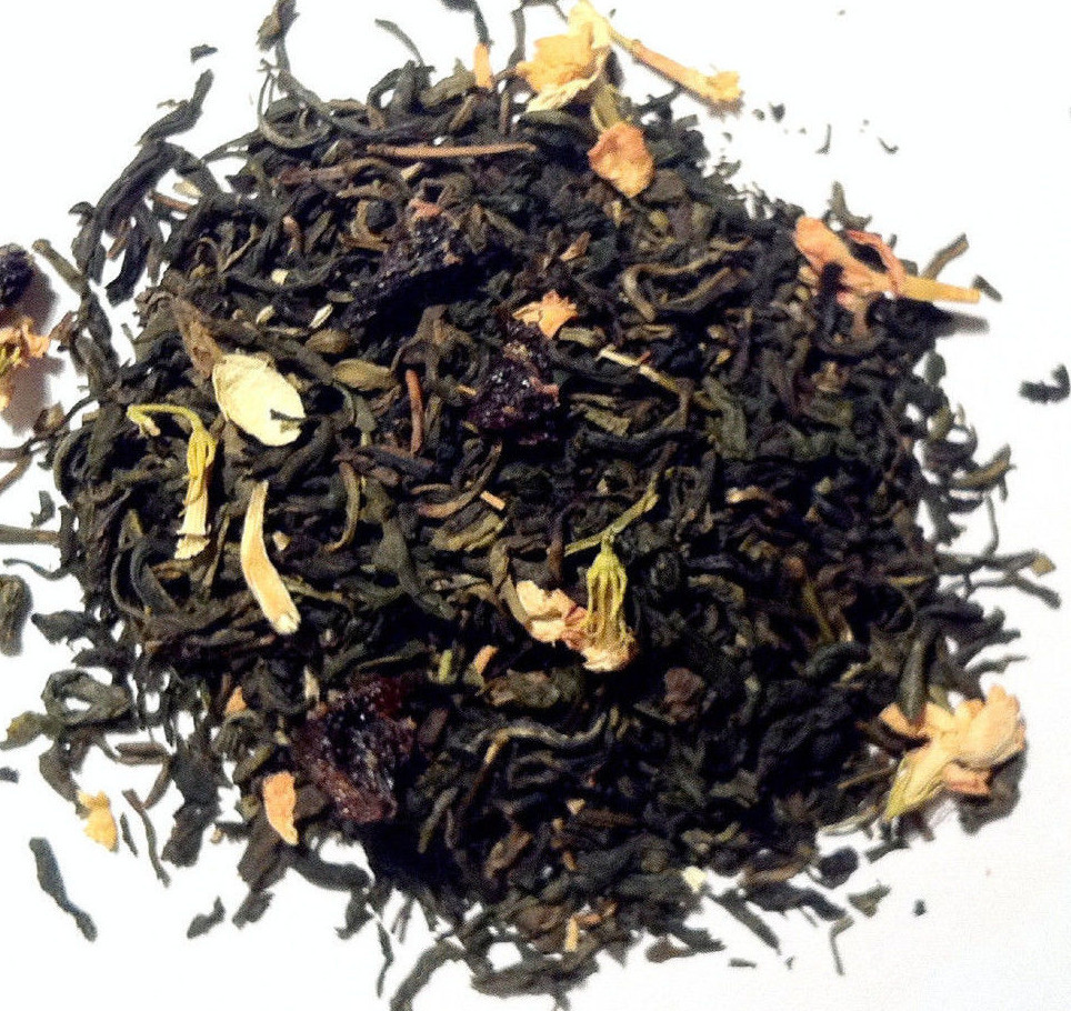 Cherry Jasmine Green Tea Organic available in loose leaf, tea bags, ice tea brew