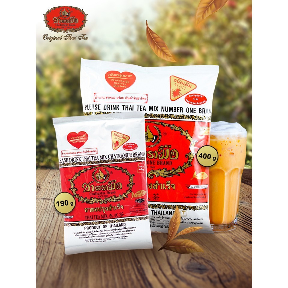 X1 Thai Tea ChaTraMue Number One Brand in Thailand of 400g (14 Oz)