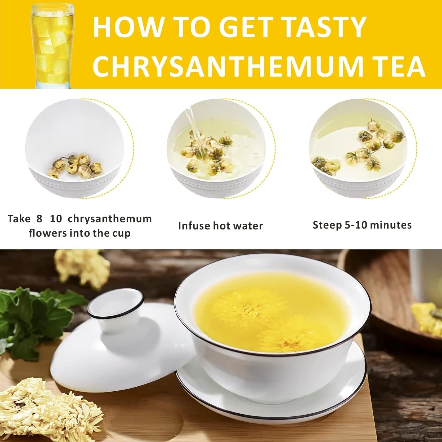 Mildly Sweet Chrysanthemum Tea, Relaxing Anxiety Relief