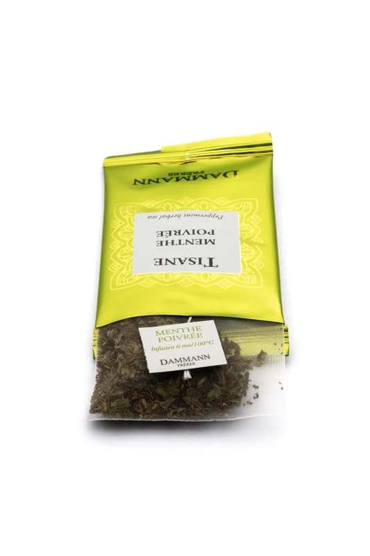 Dammann Freres Herbal Peppermint Tea 24 Wrapped Bags Refreshing Infusion