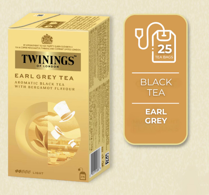 1x TWININGS Earl Grey Tea Aromatic With Bergamot (2g x 25’s) FREE SHIPPING!