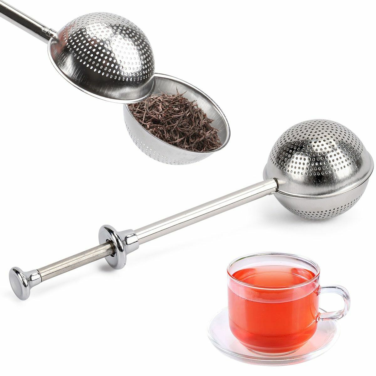 Stainless Steel Tea Infuser Ball Mesh Leaf Strainer Filter Herb Steeper General