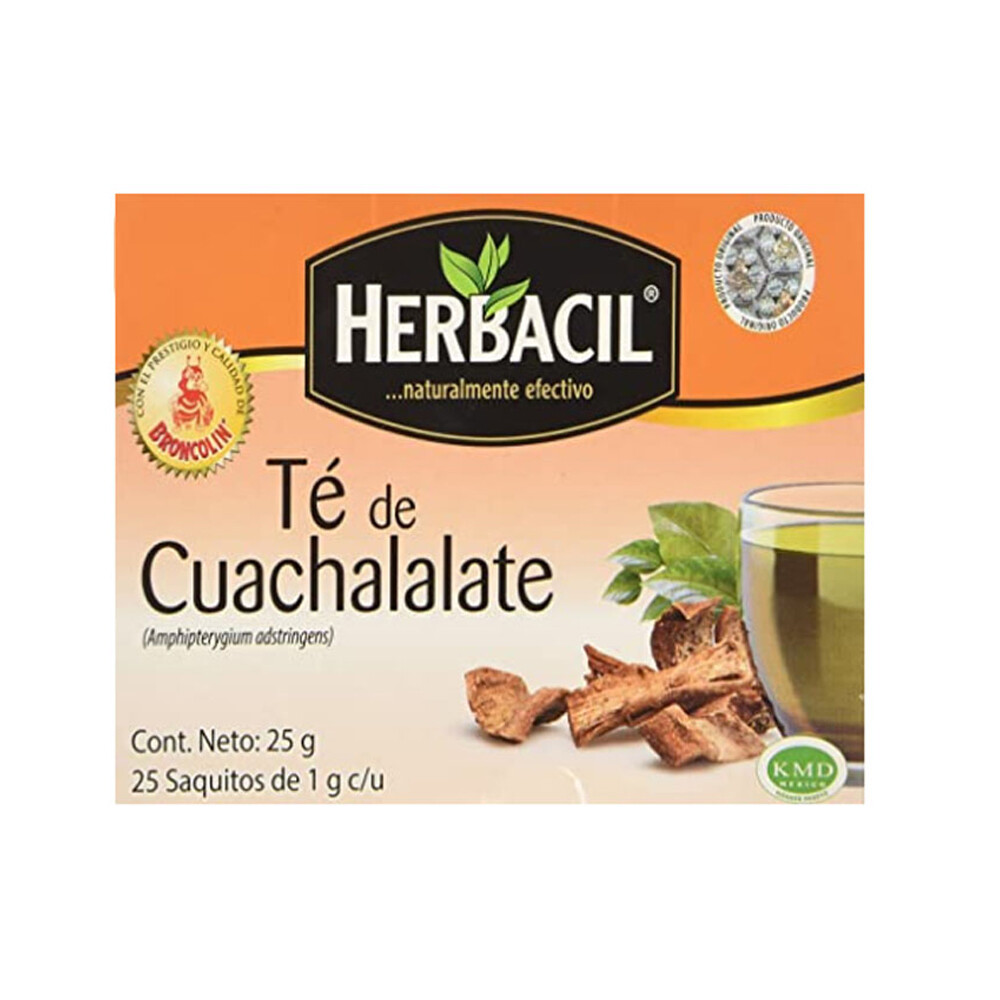 Herbacil Cuachalalate Tea. Stomach and Gastric Ailments Relief. 25 Bags. 0.88 Oz