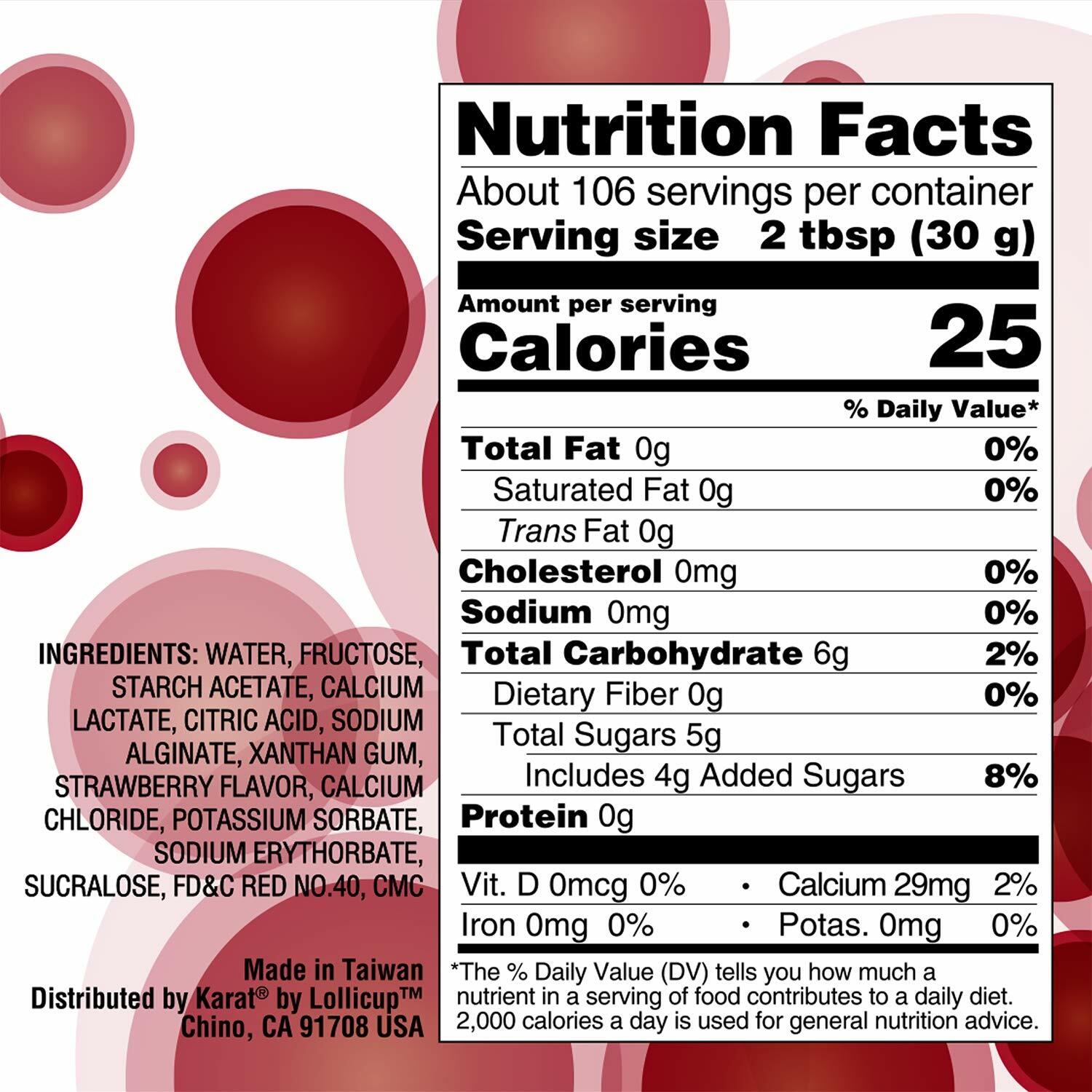 Tea Zone Strawberry Popping Pearls/Popping Boba(B2053, 7lbs) for Boba Tea