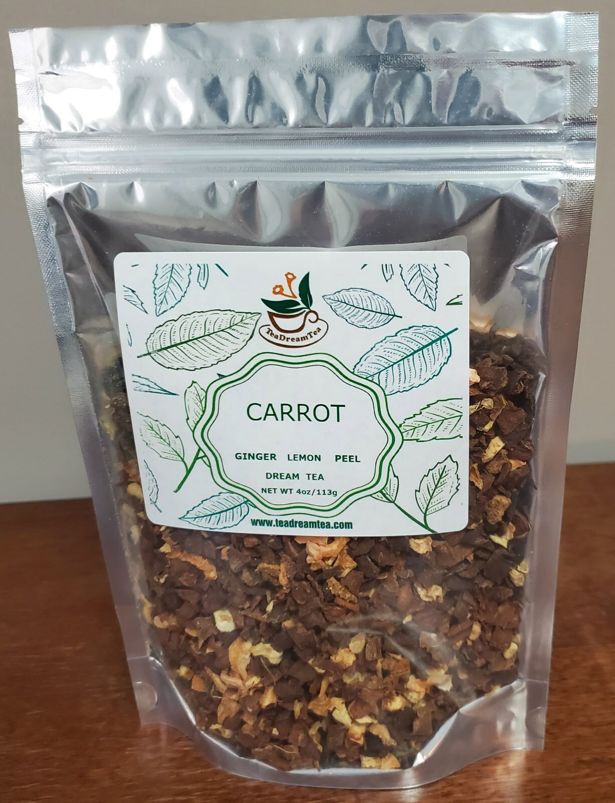 Carrot Ginger Lemon Dream Tea Roast Carrot Free Wooden Spoon 5Disposable TeaBags