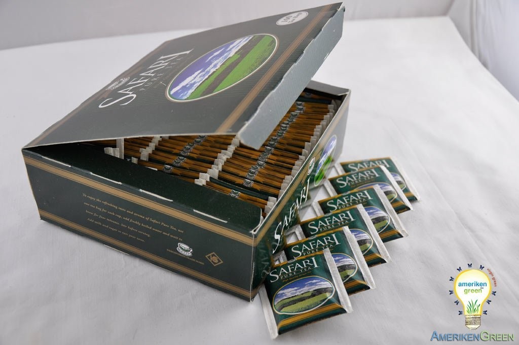 Safari Pure Organic Kenya Black Tea – 100 Enveloped Tea Bags for Perfect Brew