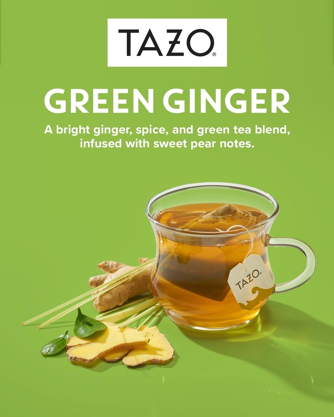 TAZO Green Ginger Tea Bags, 20 Count