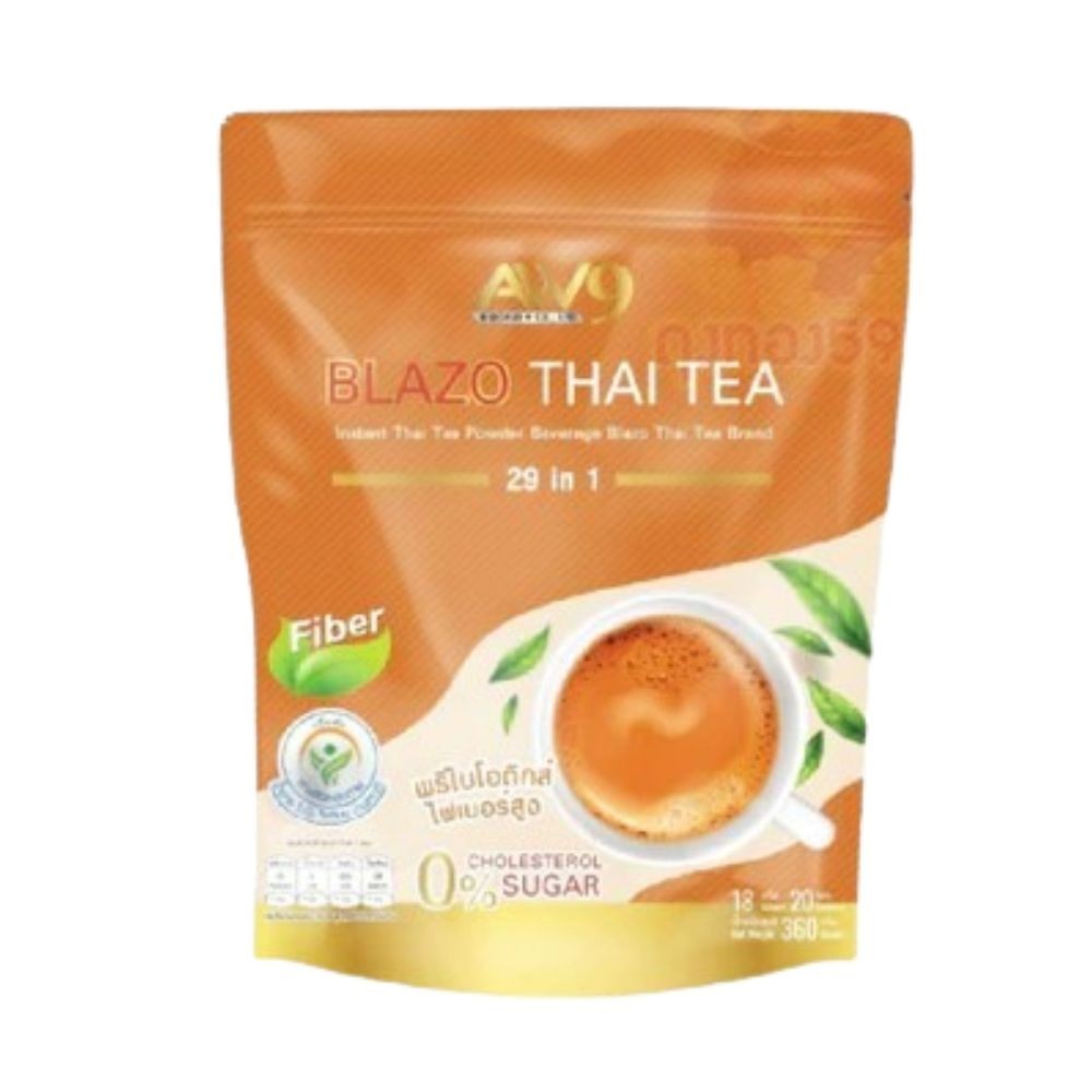 Thai Tea Instant Halal Mix Prebiotics Fiber Healthy Herbal Iced BLAZO MATZH Pack