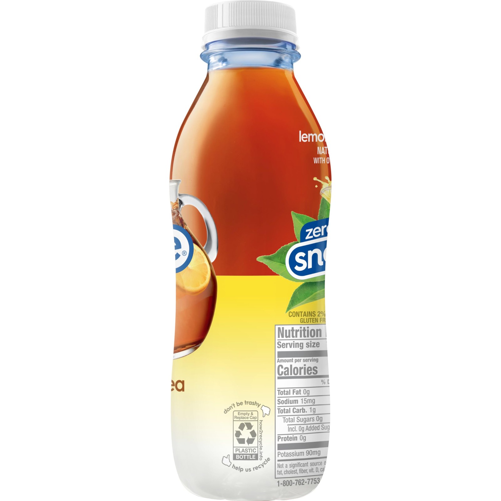 Zero Sugar Half ‘n Half Tea, 16 fl oz recycled plastic bottle, Pack of 12