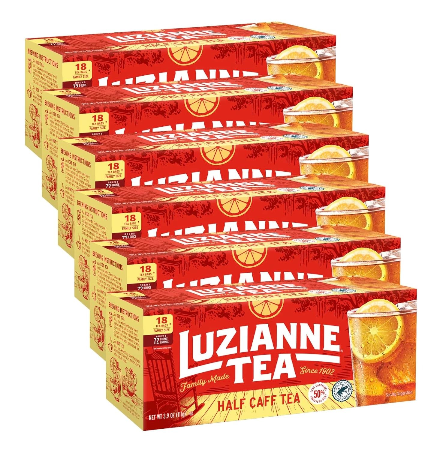 Unsweetened Iced Tea Bags Gallon Size 24ct Box Pack of 1