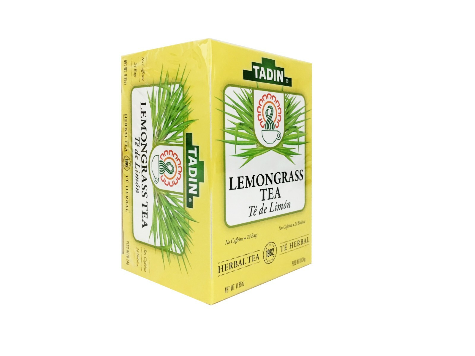 Tadin Lemongrass Tea – Té De Limon, Made in USA, 24 bags (6 BOXES) Exp 11/2025