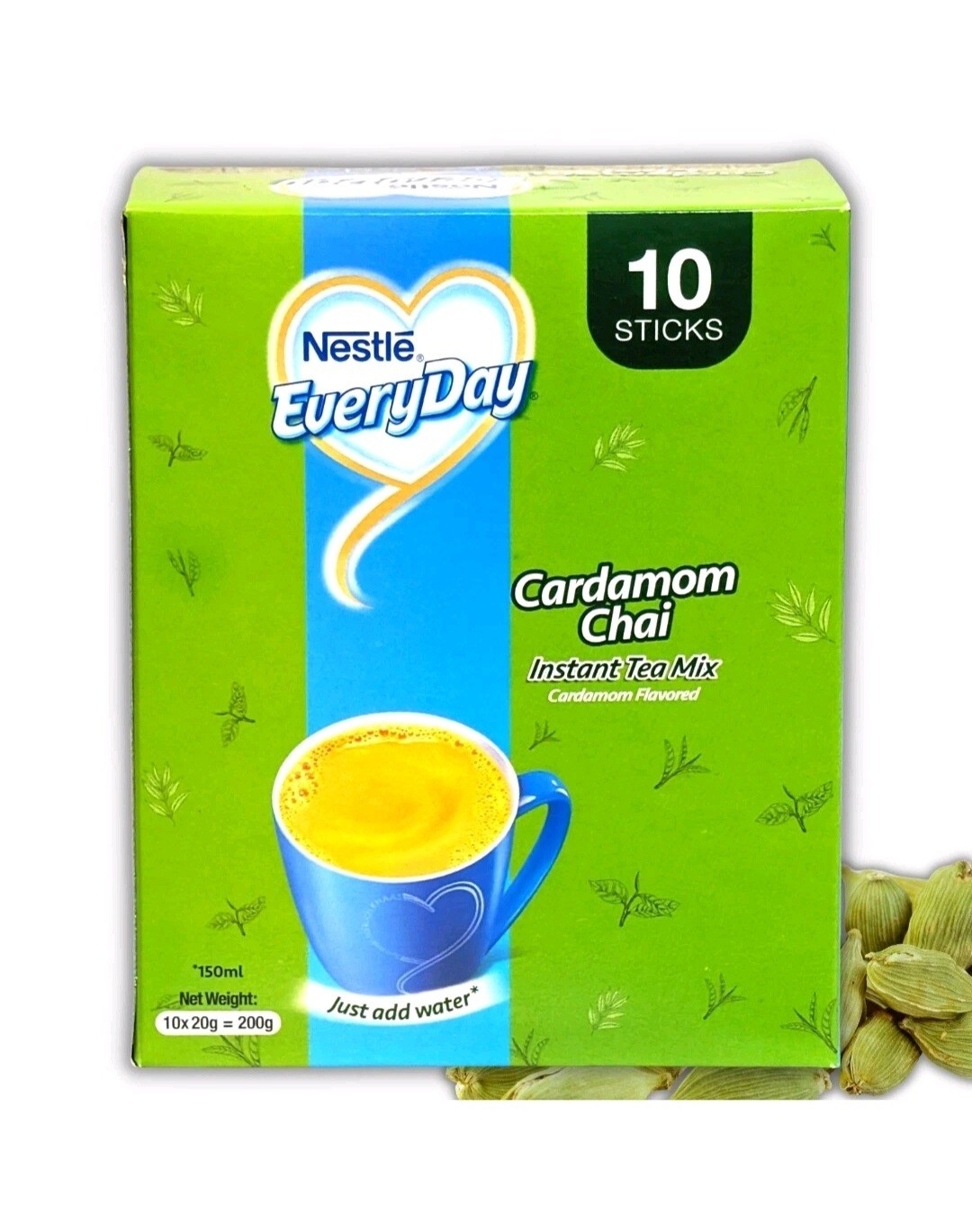 Nestle Everyday Cardamom Chai Instant Tea Mix 10 Sticks Box | Free Shipping