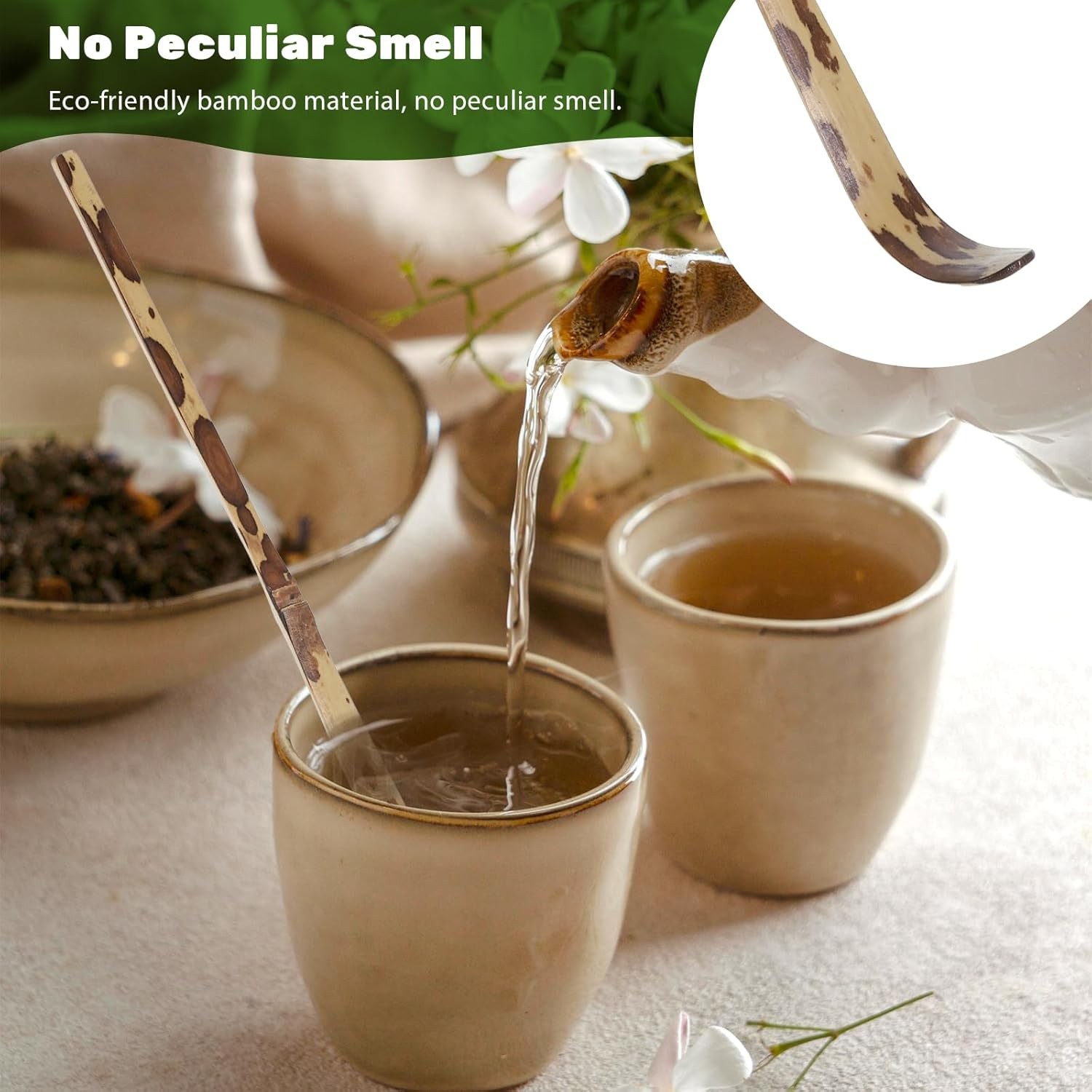 3PCS Bamboo Matcha Spoon Japanese Chashaku Tea Scoop Powder Coffee Spices