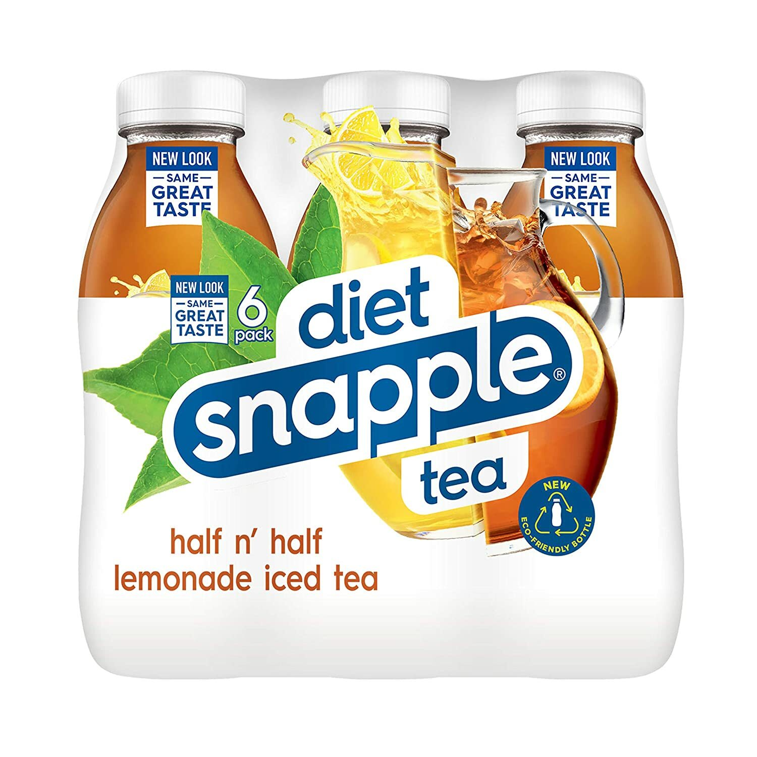 Snapple Zero Sugar Diet Half n’ Half Lemonade Tea 16 oz Bottles (Pack Of 6)