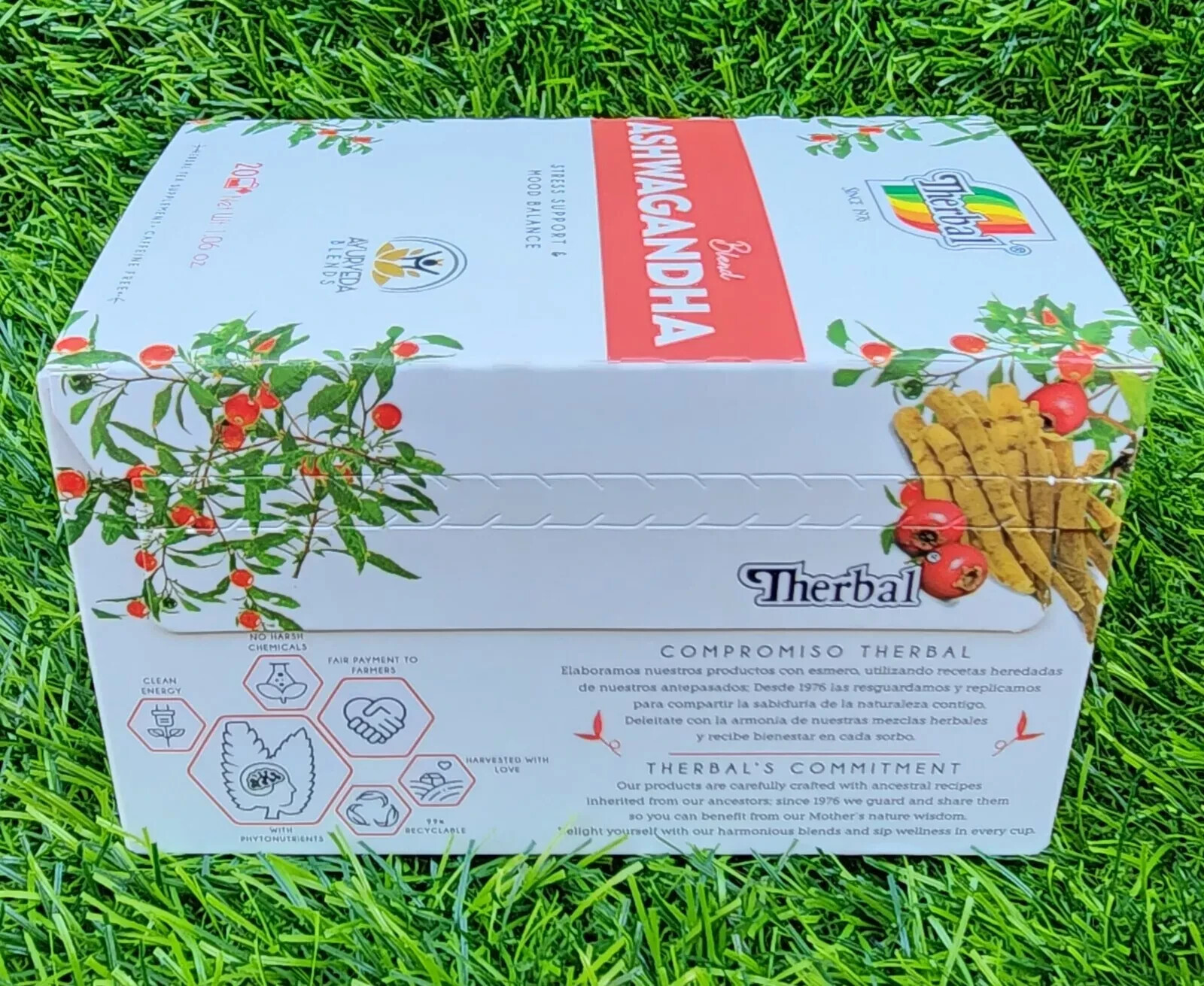 2 Boxes Te de Ashwagandha Tea Therbal Herbal Tea 40 Tea Bags Free Shipping