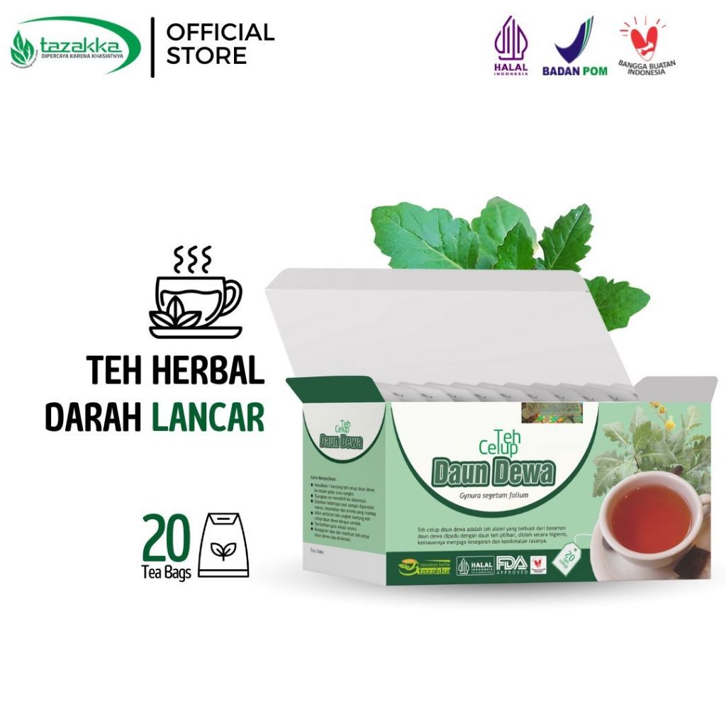 3x Daun Dewa Herbal Tea Bags 20x2g bundle 120g net 180g aroma ritual blend