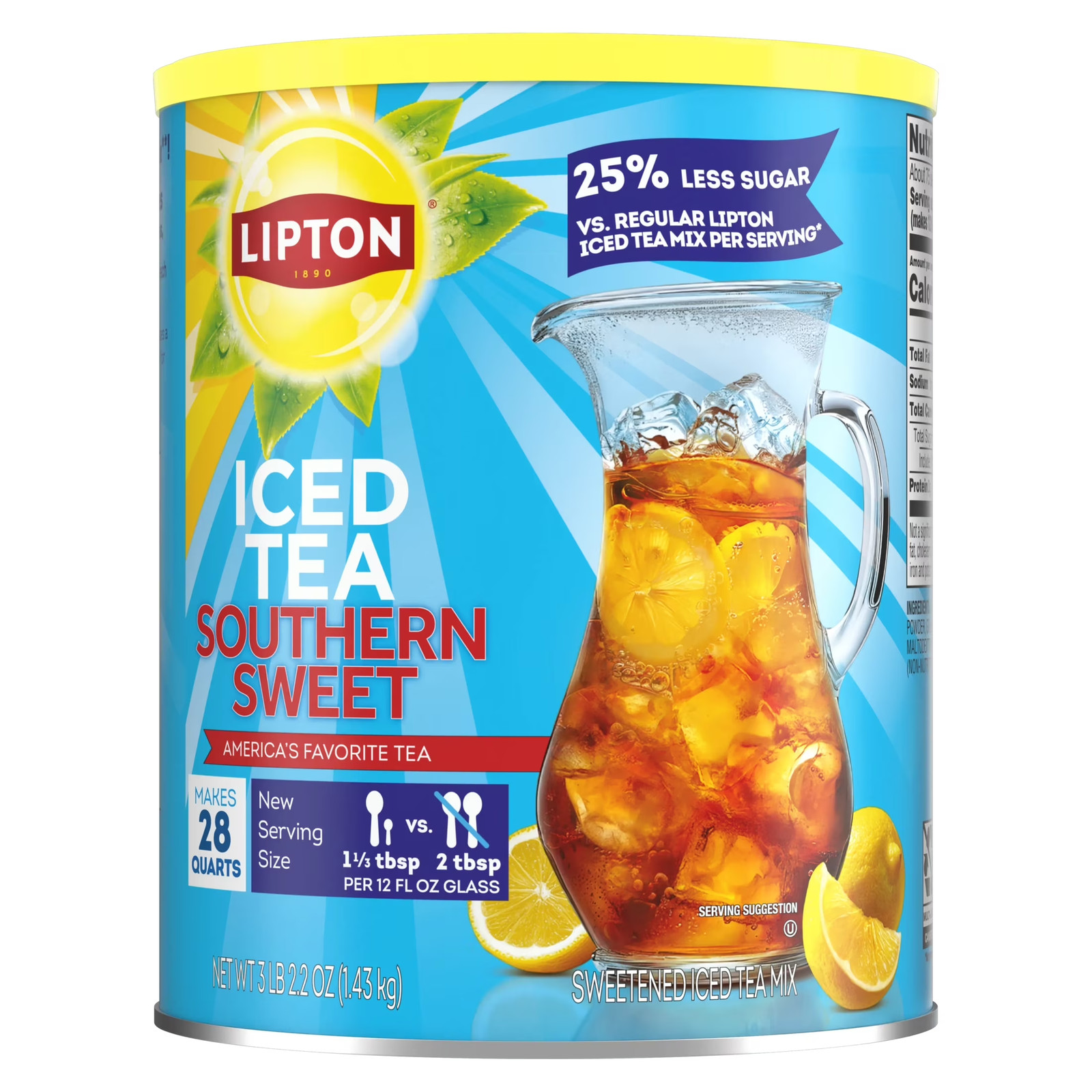 Reduced Sugar Southern Sweet Iced Tea Mix, 28 Quarts